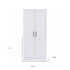 71" White Tall Two Door Closet